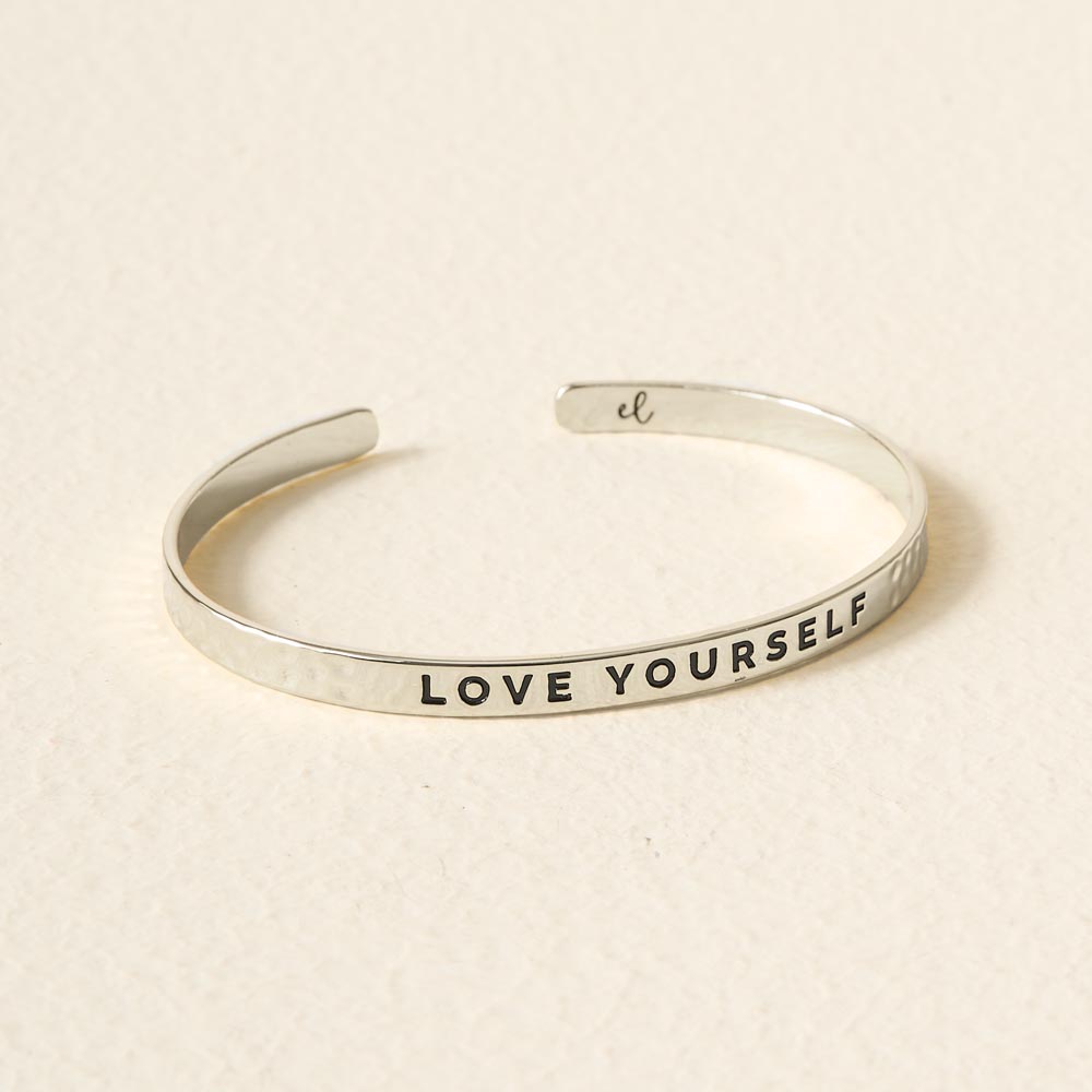 Picture of Little Reminder Cuff Silver - Love Yourself