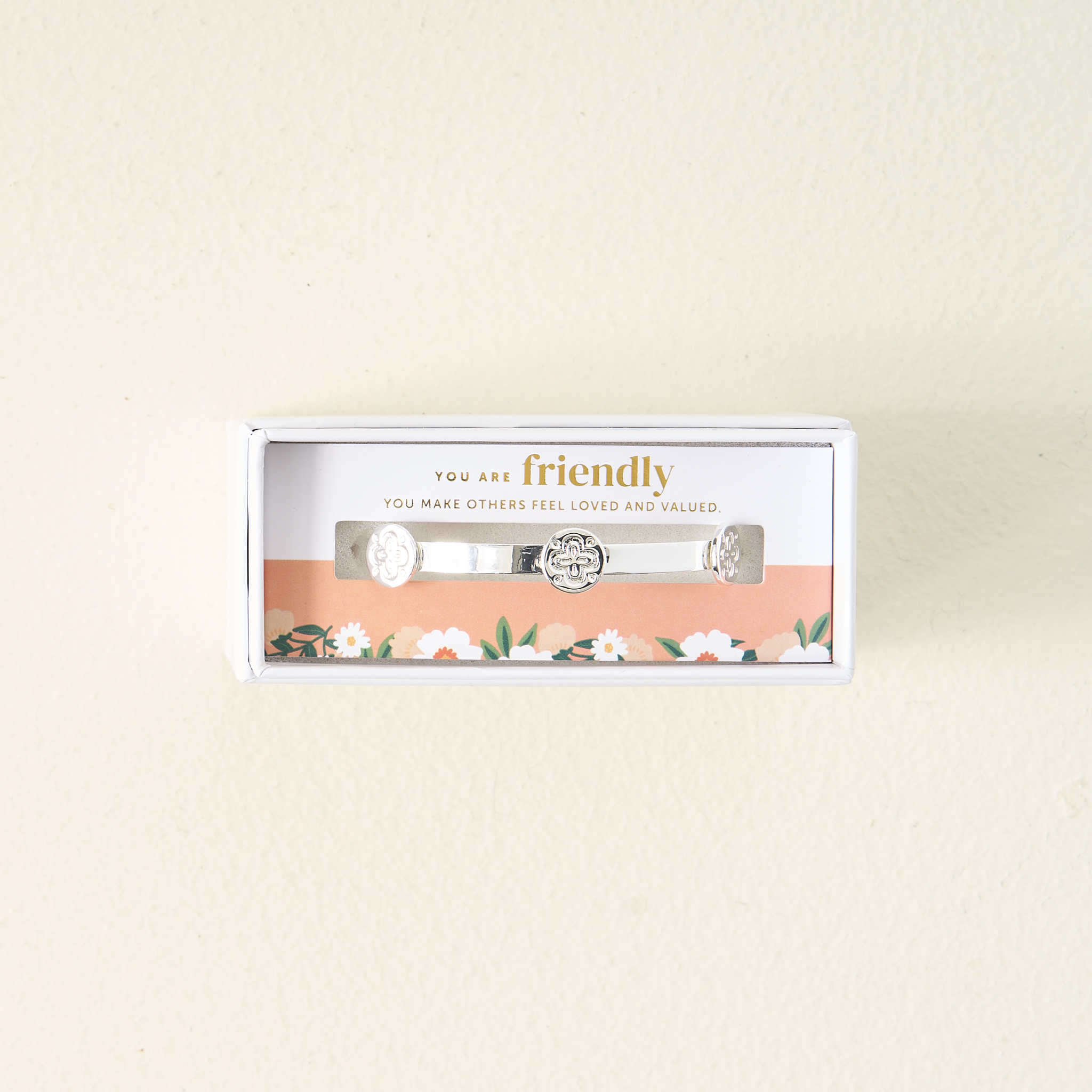 Picture of Friendly Skinny Stacker Cuff - Silver