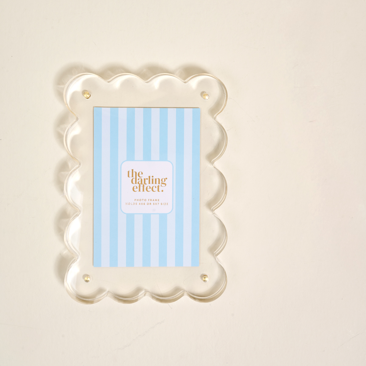 Picture of Rectangle Scalloped Acrylic Picture Frame-Clear