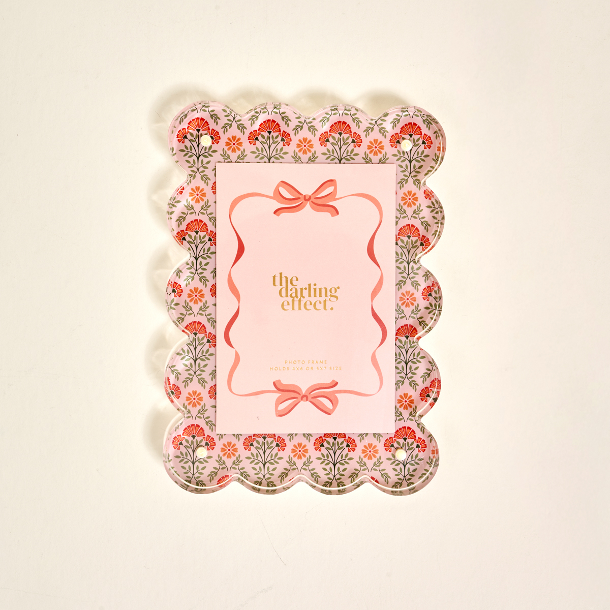 Picture of Rectangle Scalloped Acrylic Picture Frame-Everbloo
