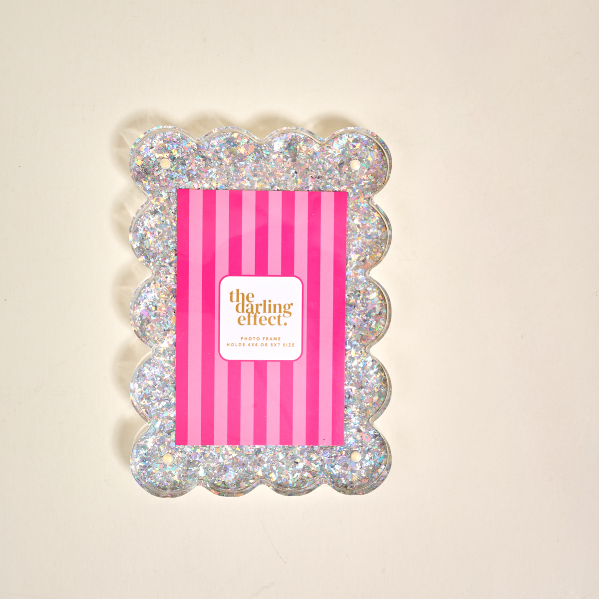 Picture of Rectangle Scalloped Acrylic Picture Frame-Silver G