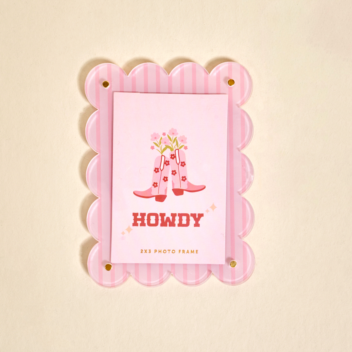 Picture of Mini Acrylic Picture Frame Magnet-Cowgirl Boots