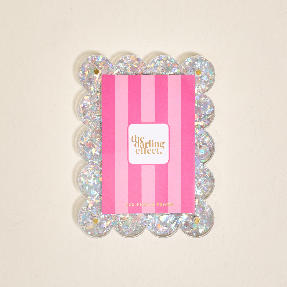 Picture of Mini Acrylic Picture Frame Magnet-Silver Glitter