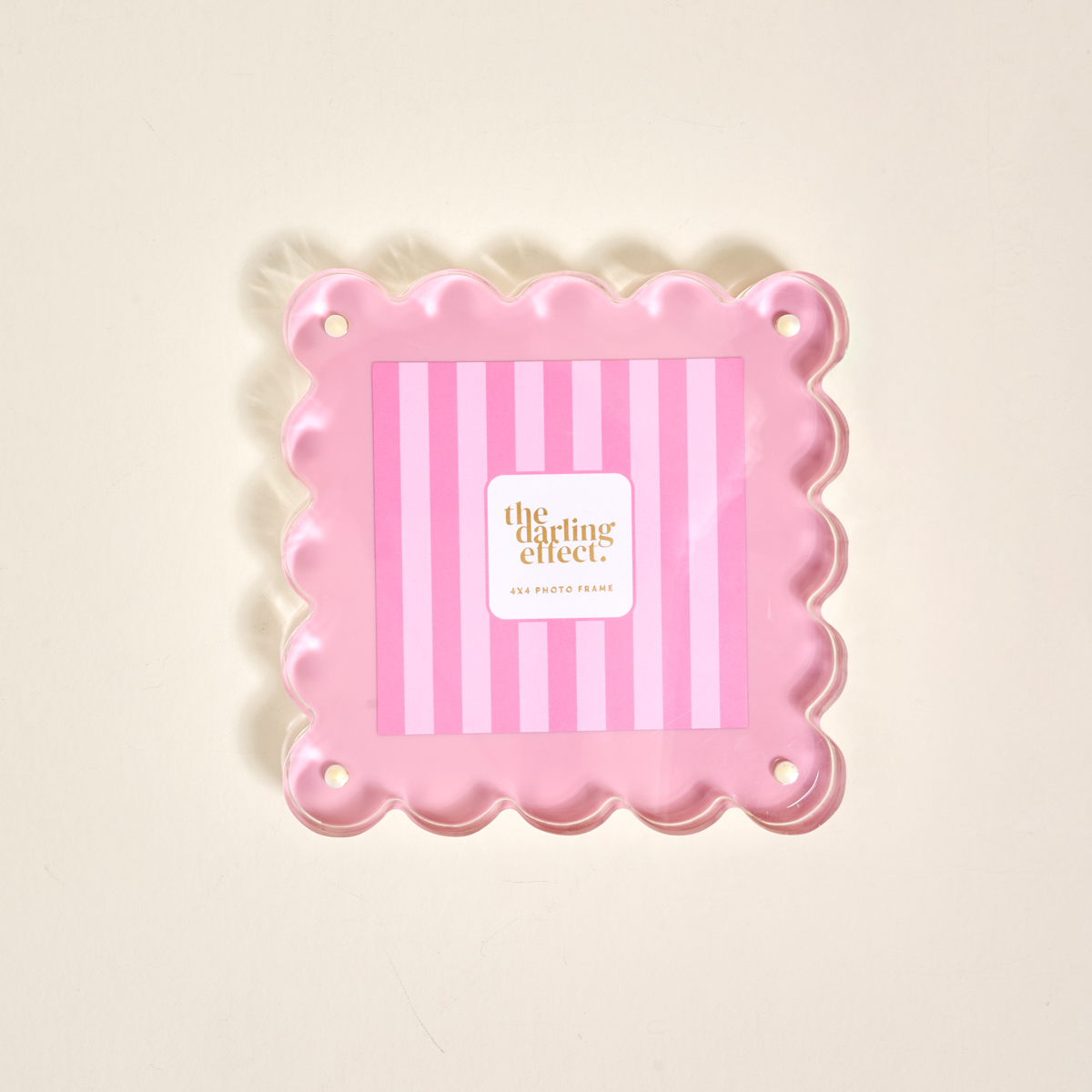 Picture of Square Scalloped Acrylic Picture Frame-Blush