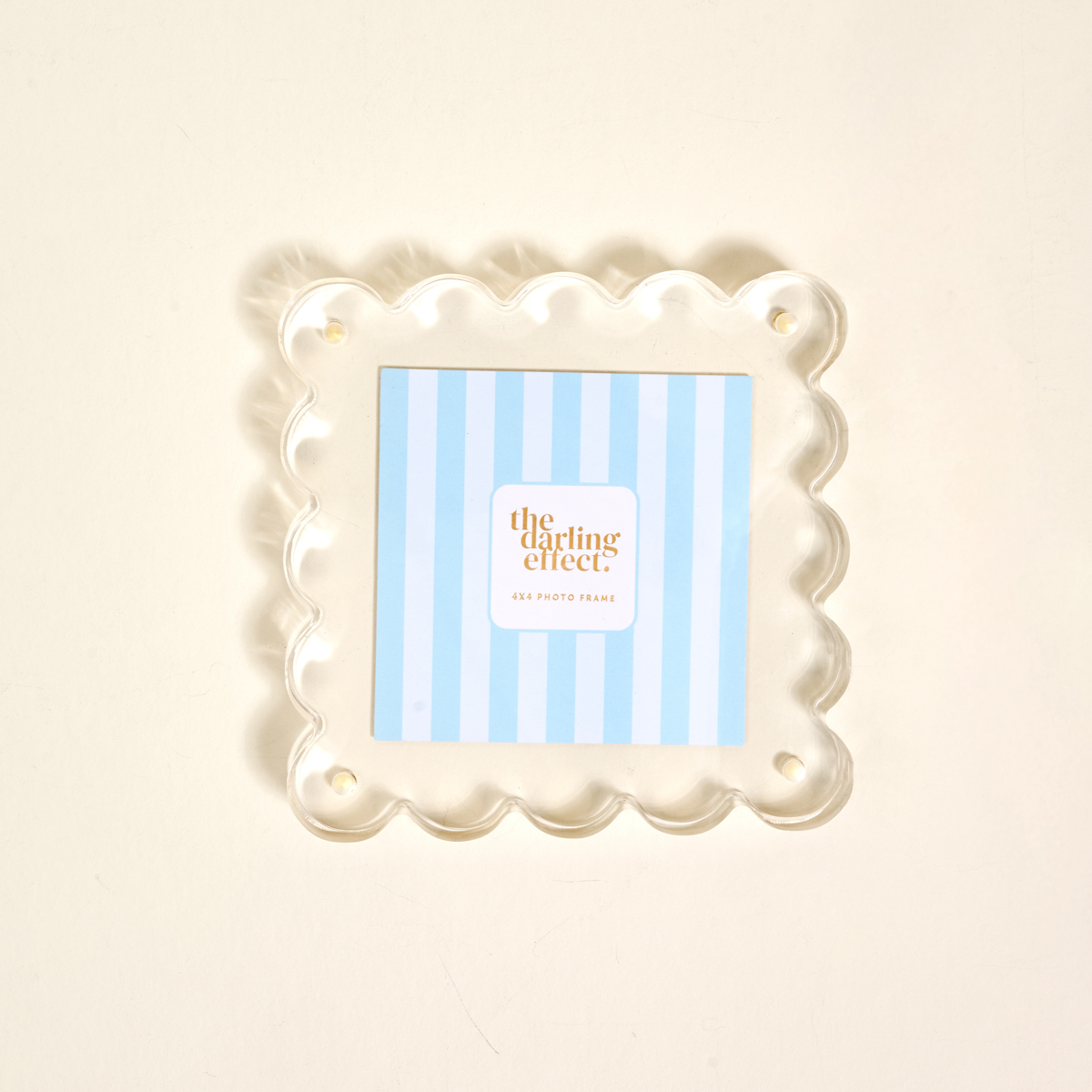 Picture of Square Scalloped Acrylic Picture Frame-Clear