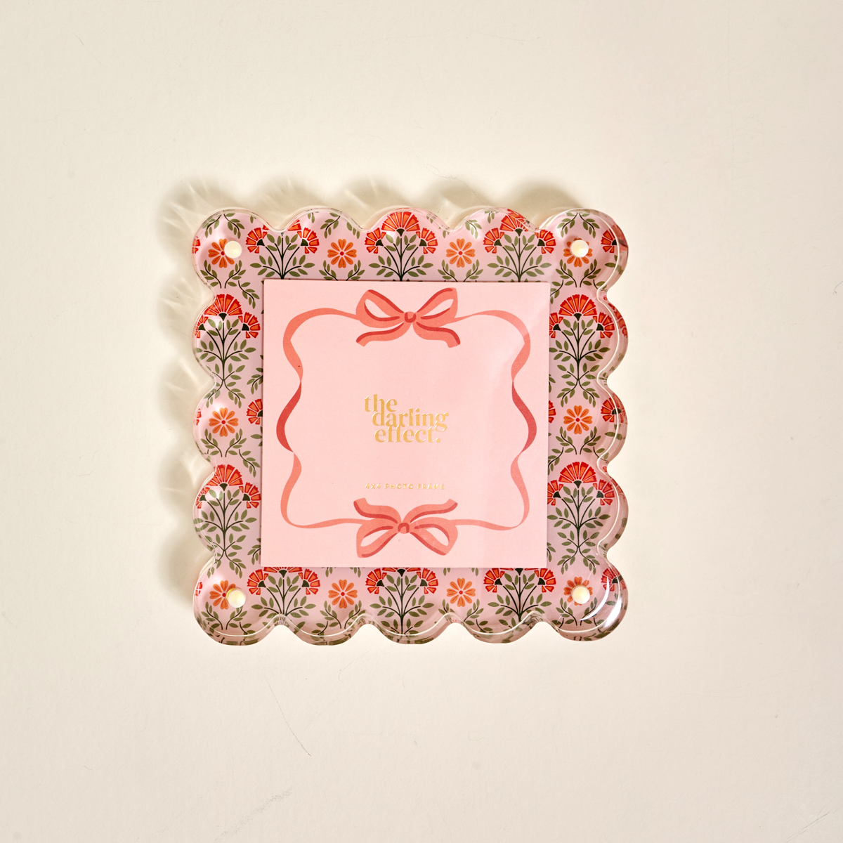 Picture of Square Scalloped Acrylic Picture Frame-Everbloom D