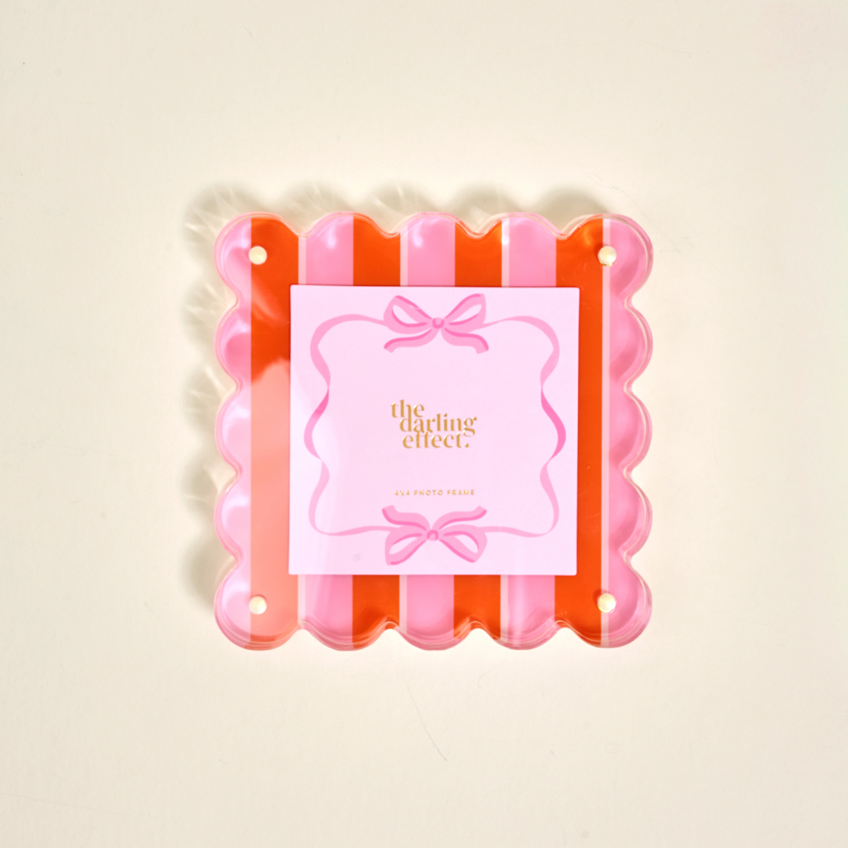 Picture of Square Scalloped Acrylic Picture Frame-Sicily Stri