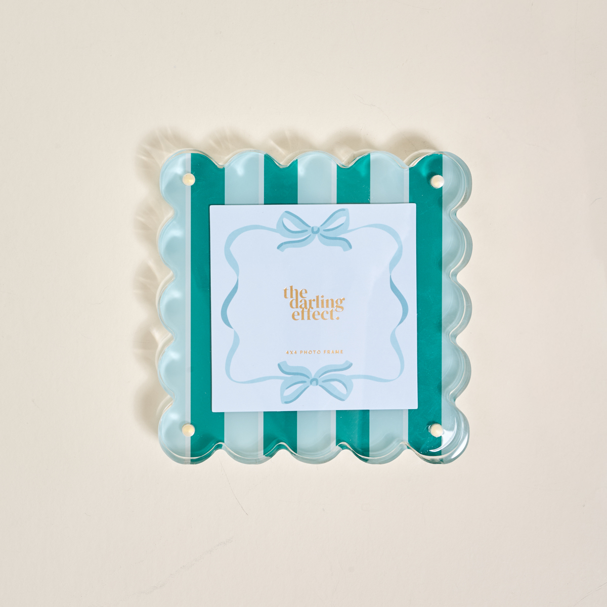 Picture of Square Scalloped Acrylic Picture Frame-Sicily Stri