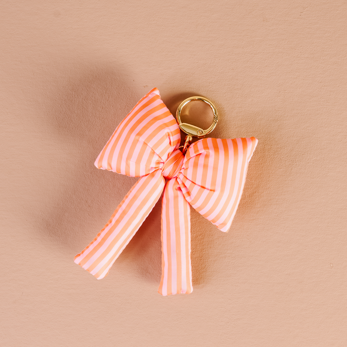Picture of Puffy Bow Bag Charm-Sherbet Stripes
