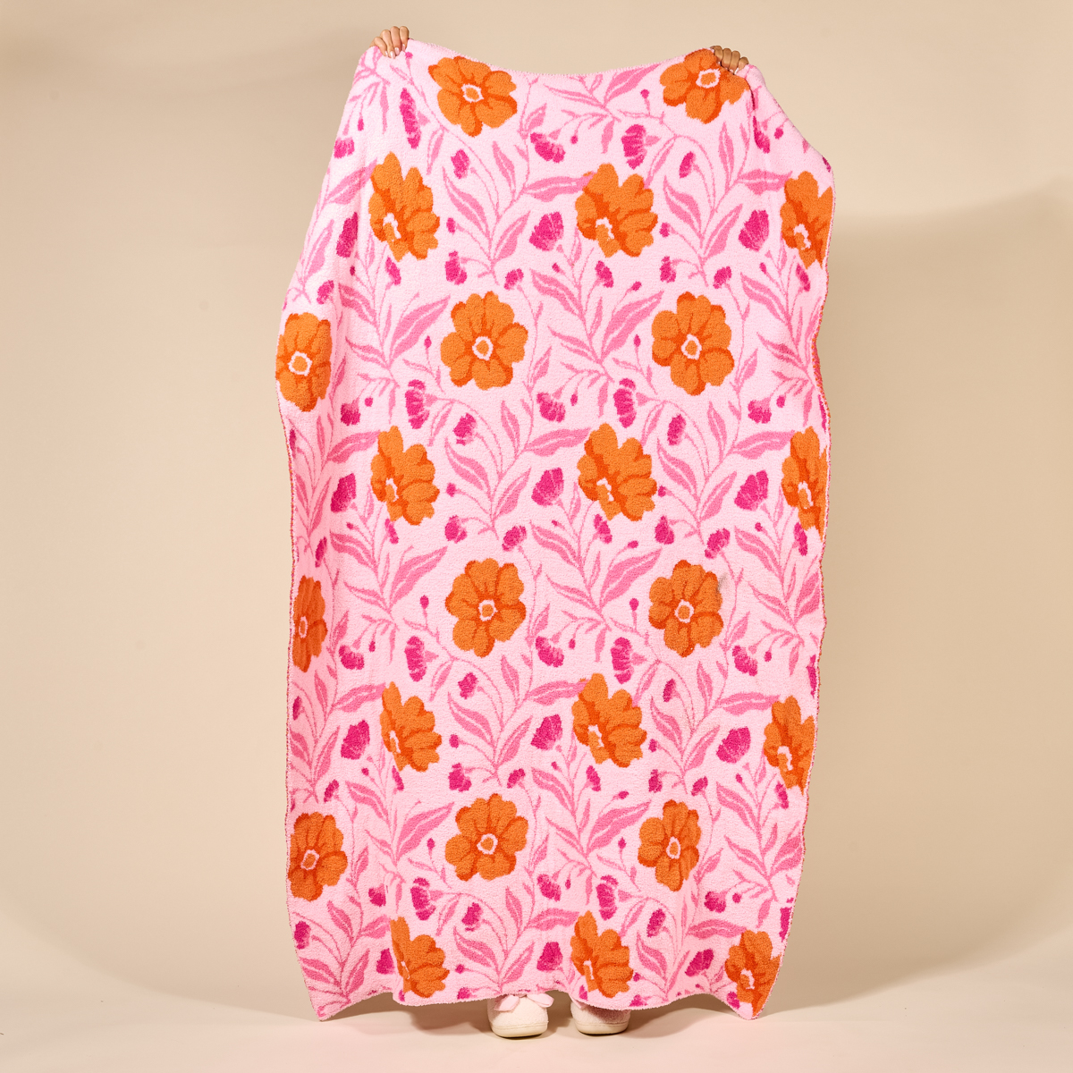 Picture of Cozy Dreams Luxe Blanket-Poppin' Petals Hot Pink