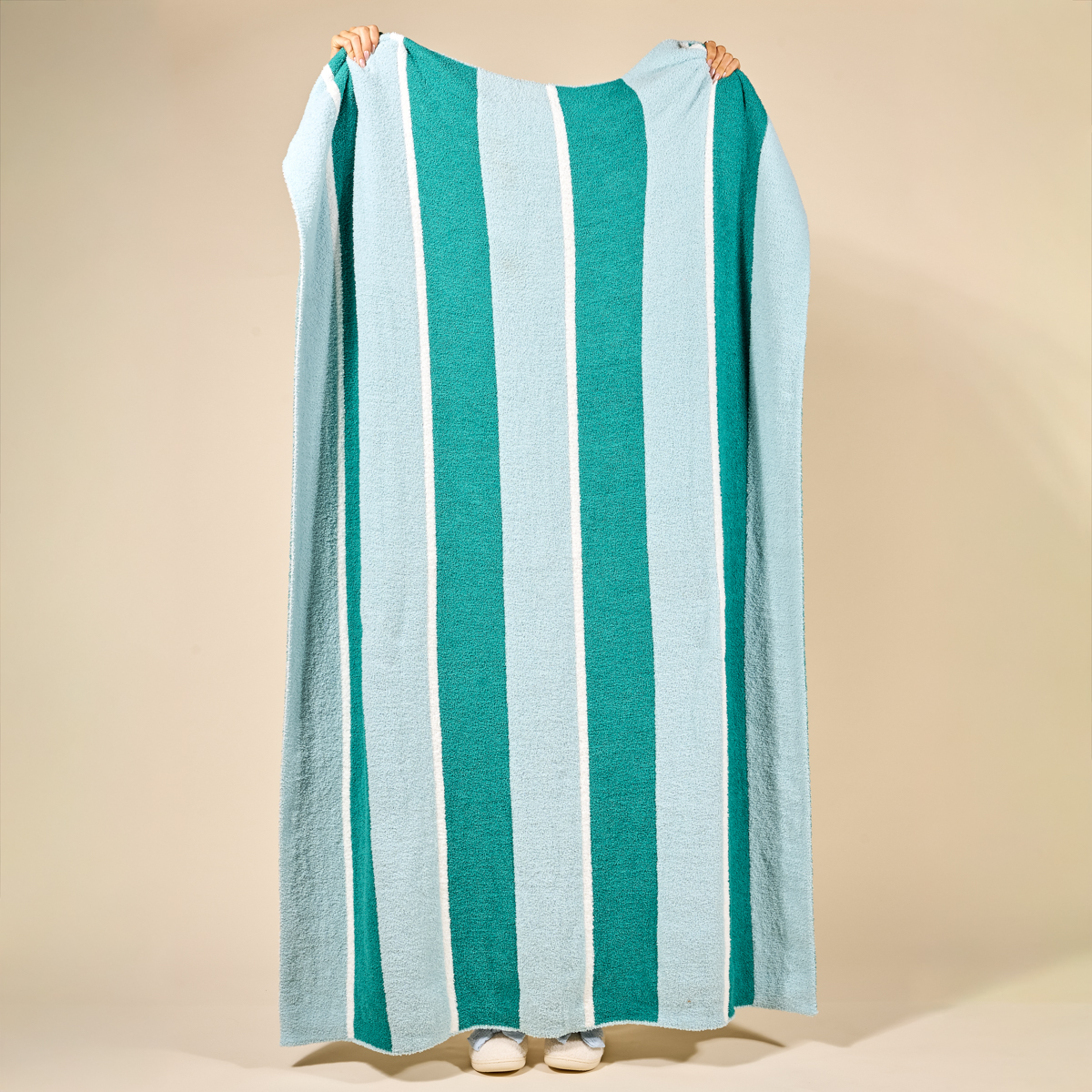 Picture of Cozy Dreams Luxe Blanket-Sicily Stripes Teal