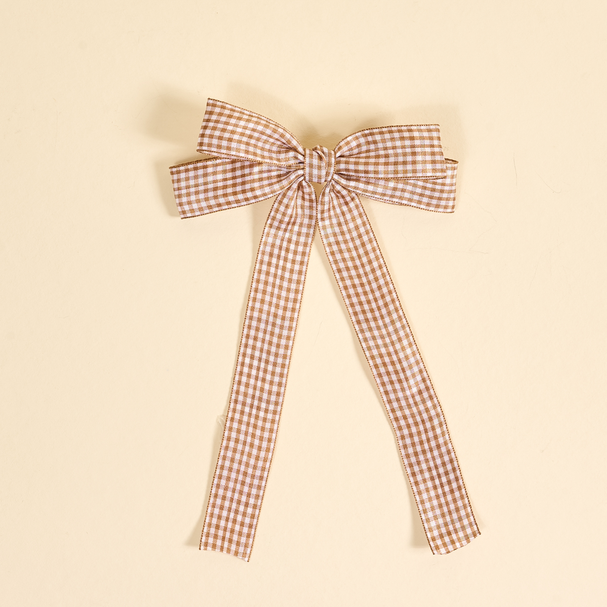 Picture of Double Take Hair Bow-Gingham Tan