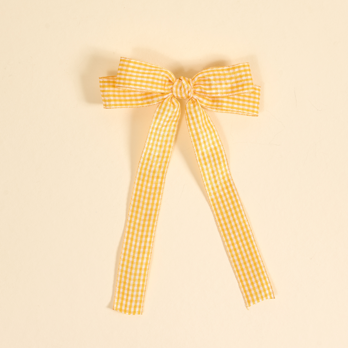 Picture of Double Take Hair Bow-Gingham Yellow