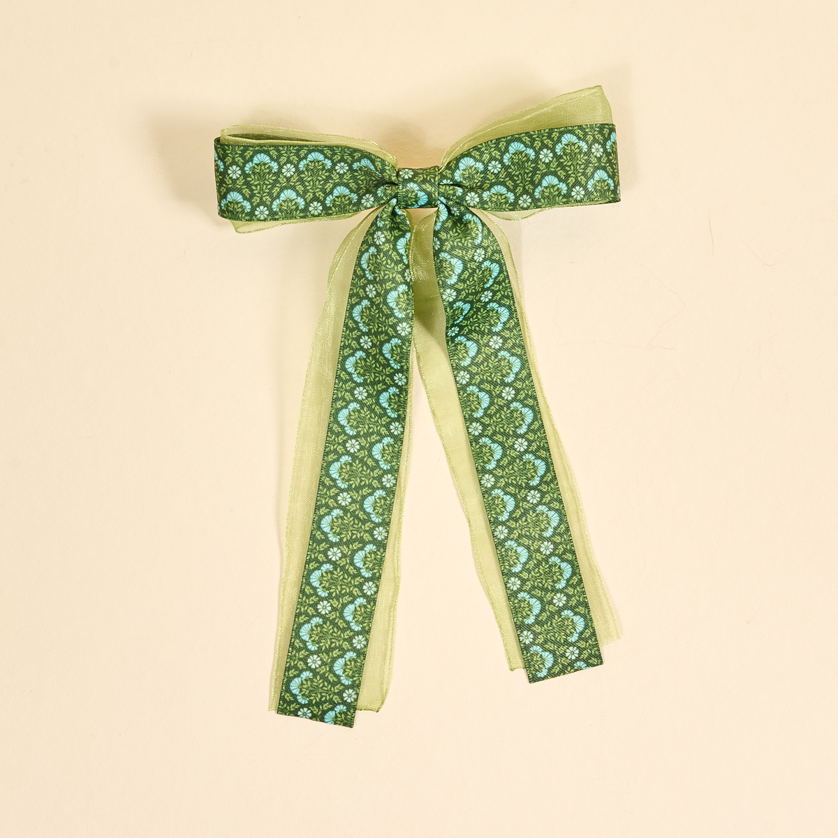 Picture of Lovely Layered Hair Bow-Everbloom Forest Green