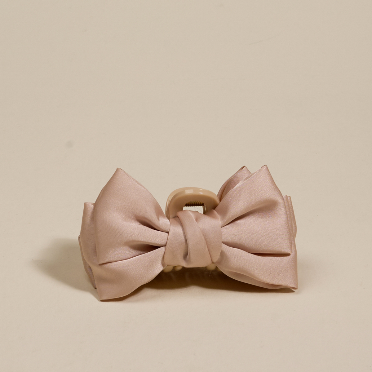 Picture of Mini Satin Bow Claw Clip-Beige