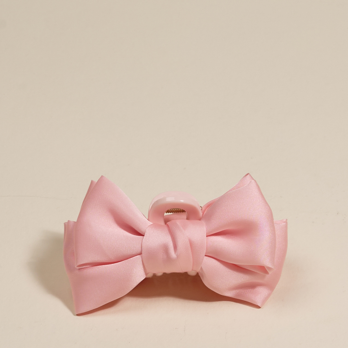 Picture of Mini Satin Bow Claw Clip-Blush