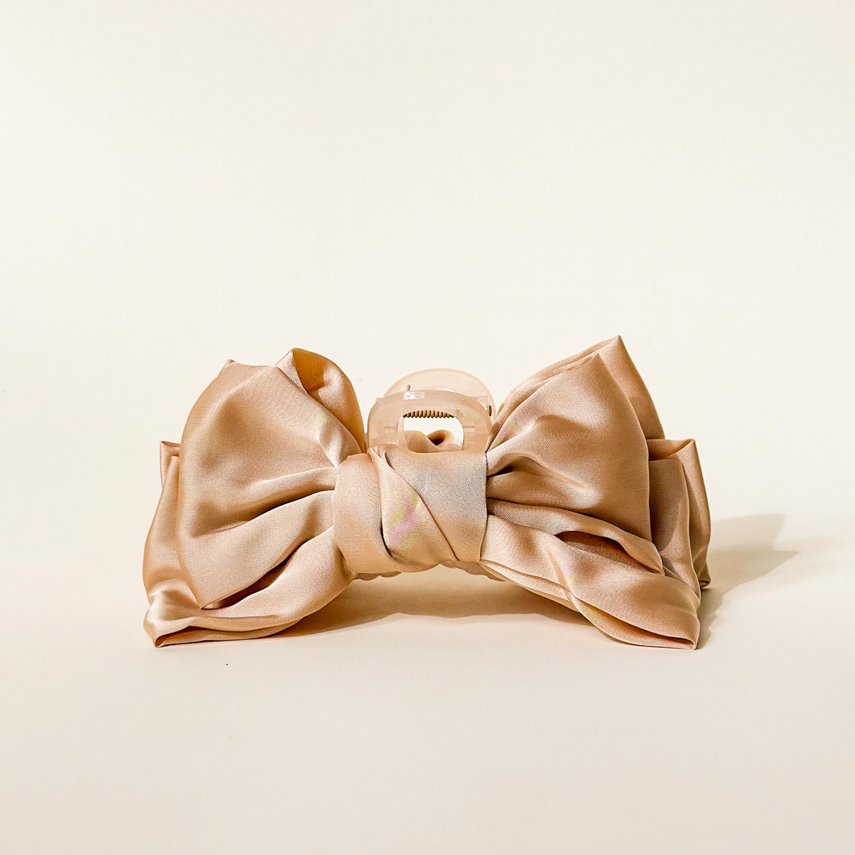 Picture of Satin Bow Claw Clip-Beige