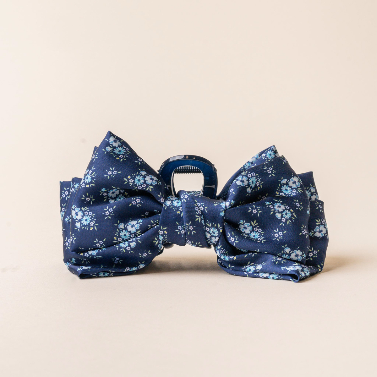 Picture of Satin Bow Claw Clip-Endless Daydream Navy