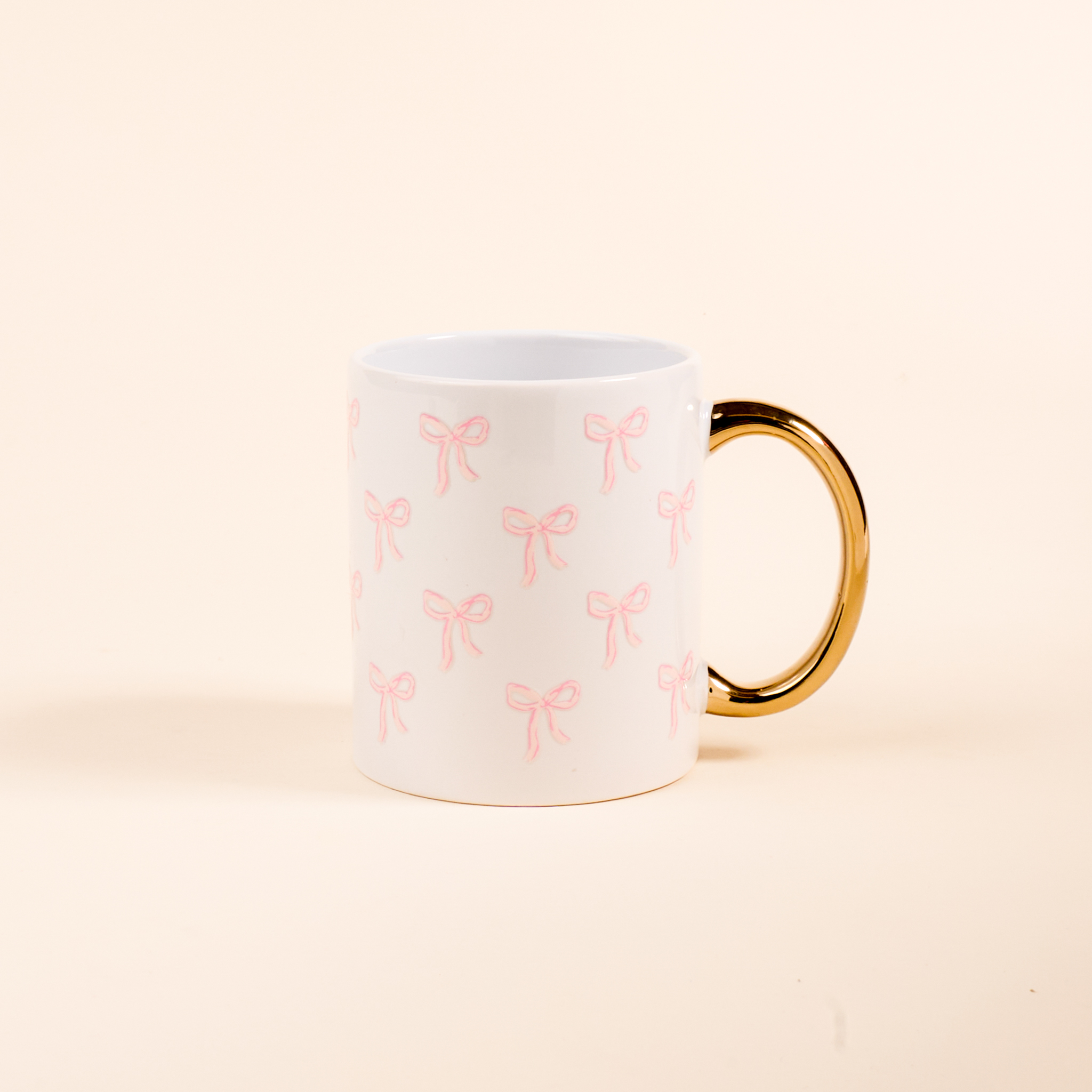 Picture of 11 oz Cozy Cute Ceramic Mug-Bows Pink