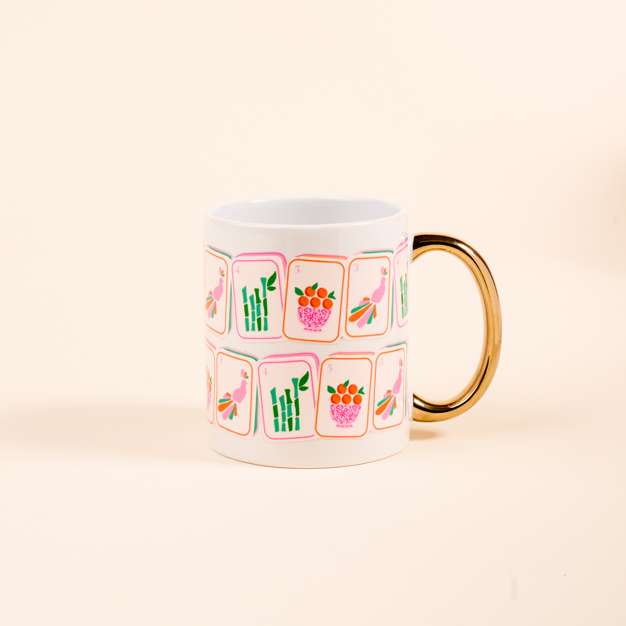 Picture of 11 oz Cozy Cute Ceramic Mug-Mahjong Tiles