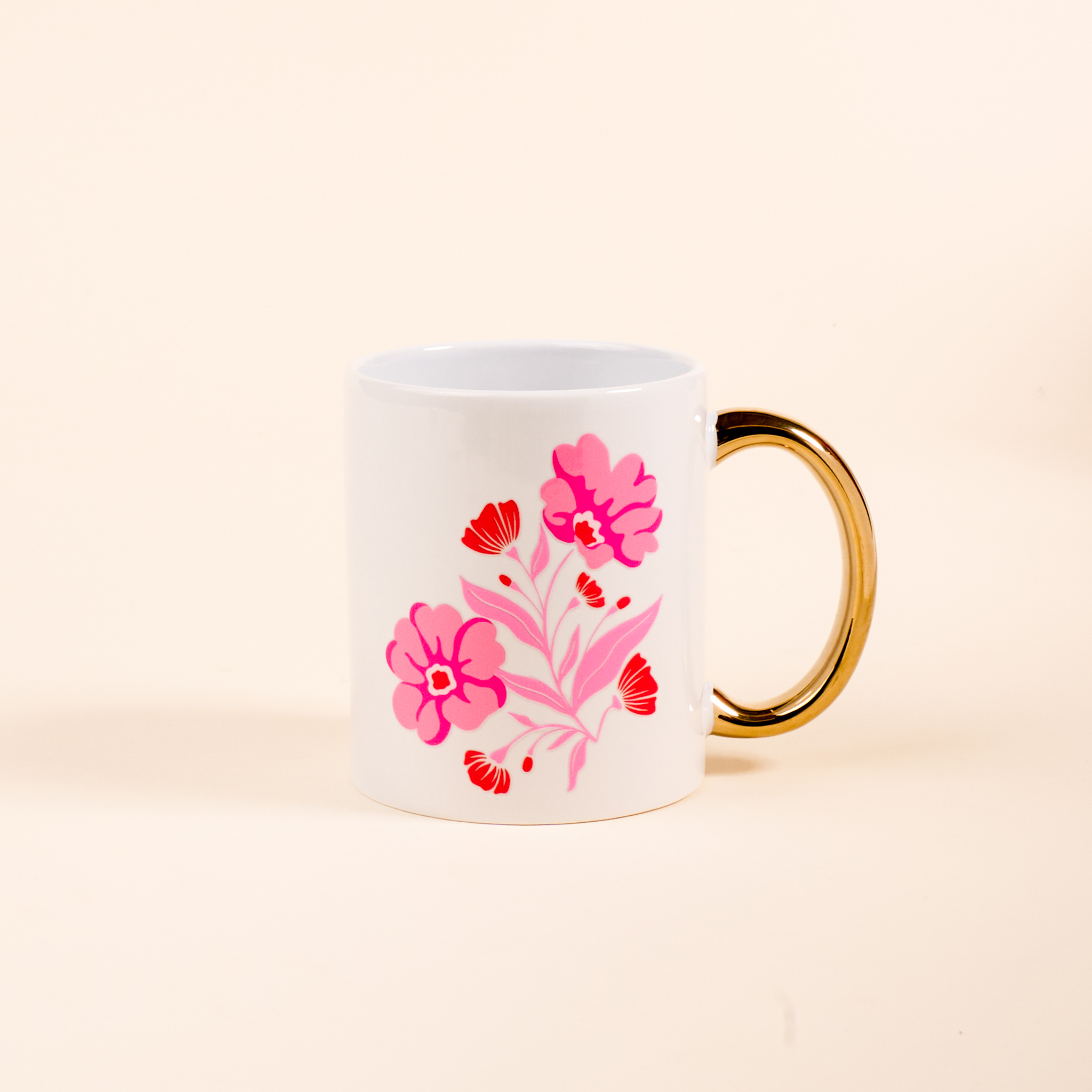 Picture of 11 oz Cozy Cute Ceramic Mug-Poppin' Petals Hot Pin