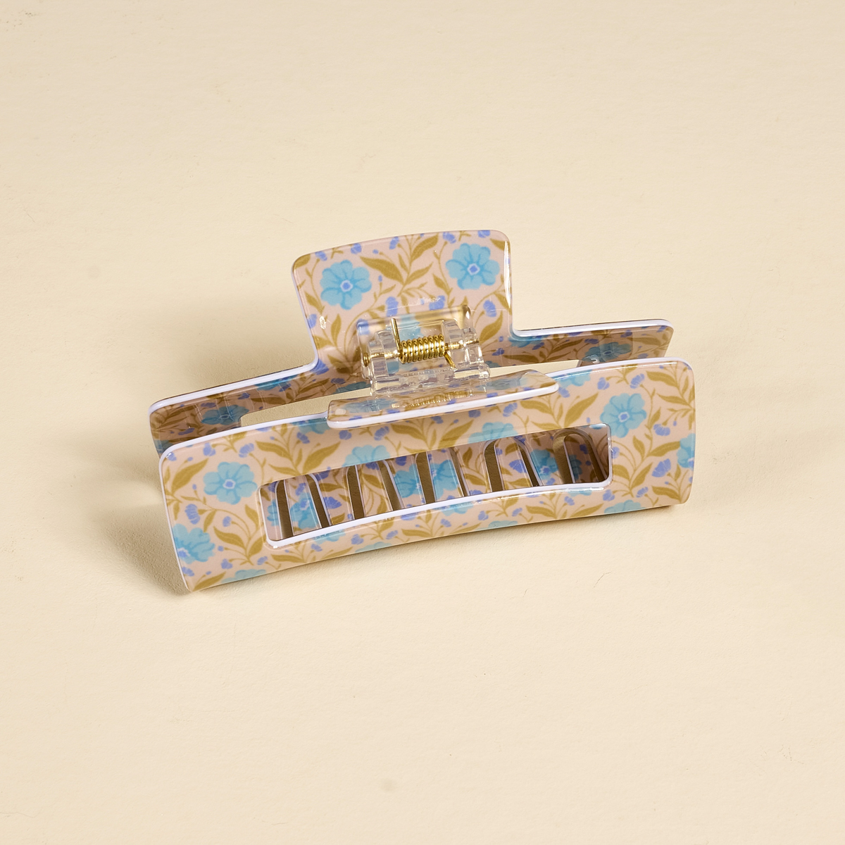 Picture of Claw Clip-Poppin' Petals Aqua