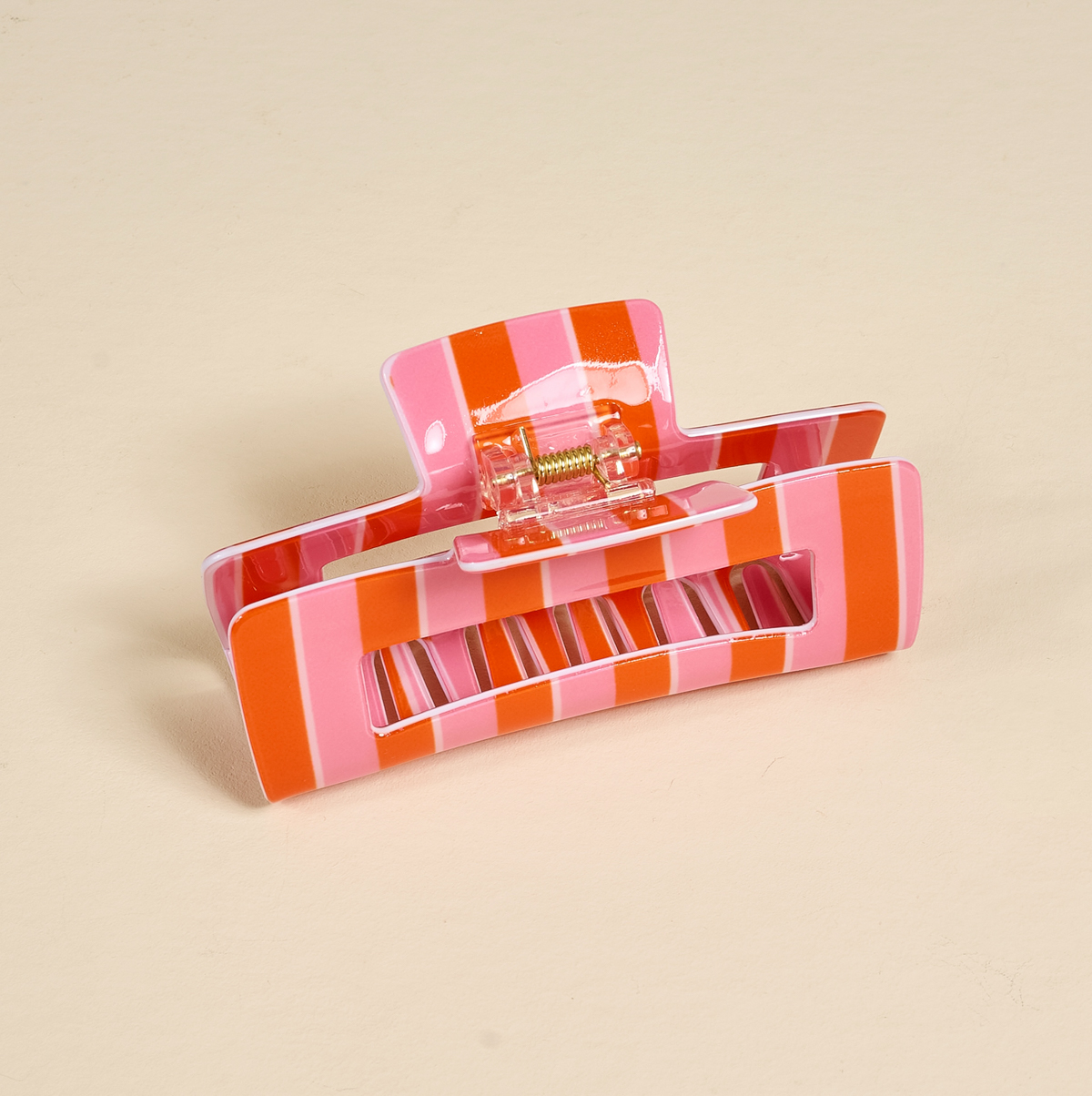 Picture of Claw Clip-Sicily Stripes Pink