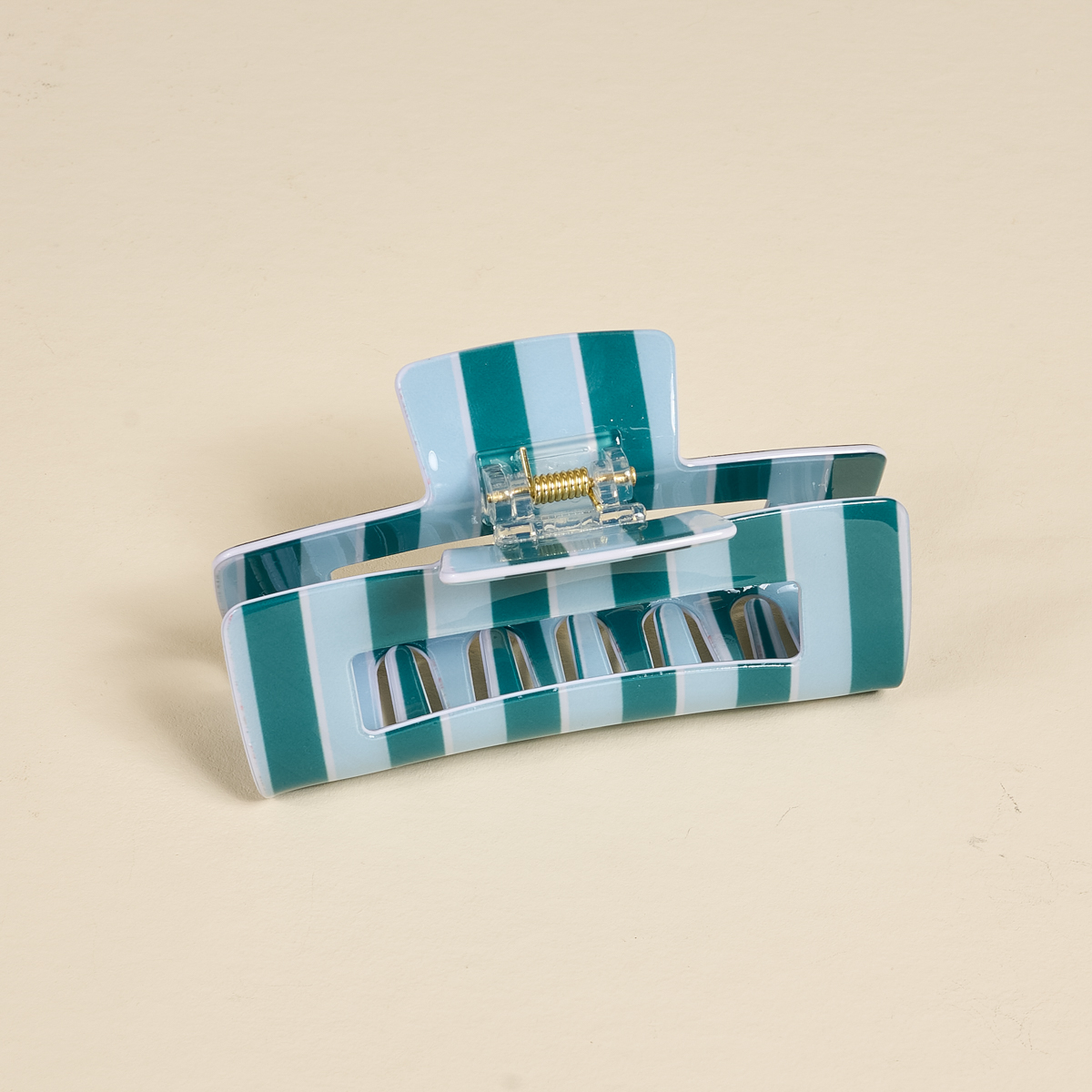 Picture of Claw Clip-Sicily Stripes Teal