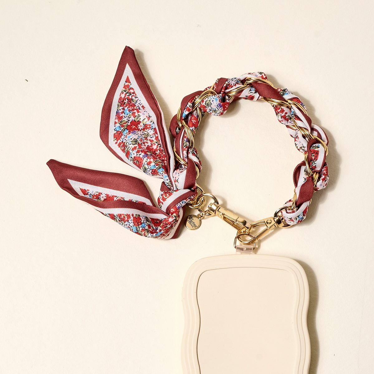Picture of Call Me Later Phone Scarf-Crimson Rose