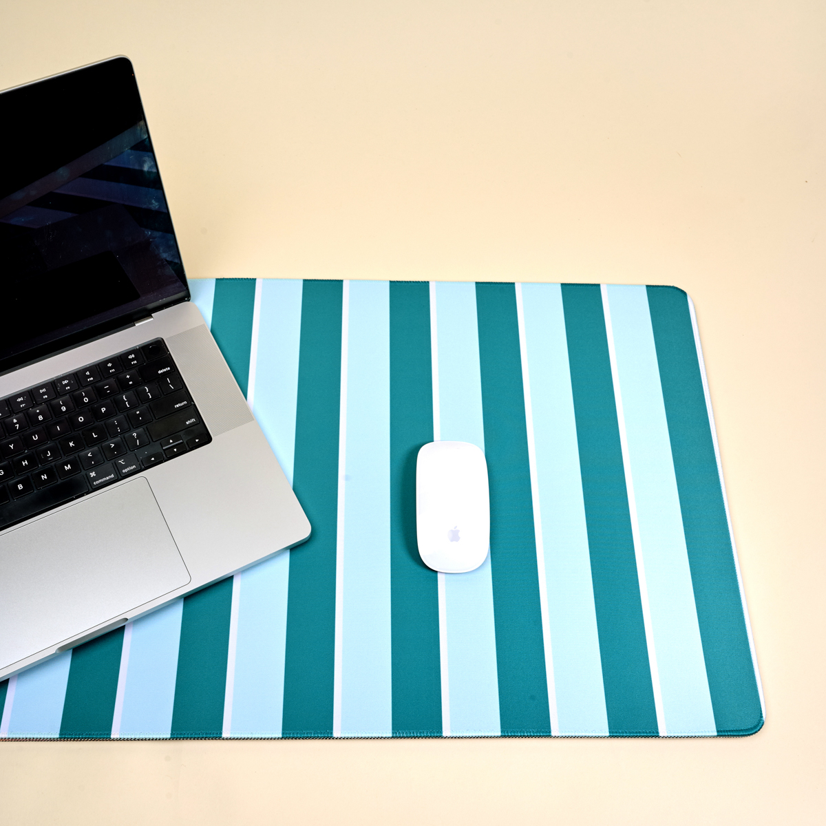 Picture of Style Station Desk Mat-Sicily Stripes Teal