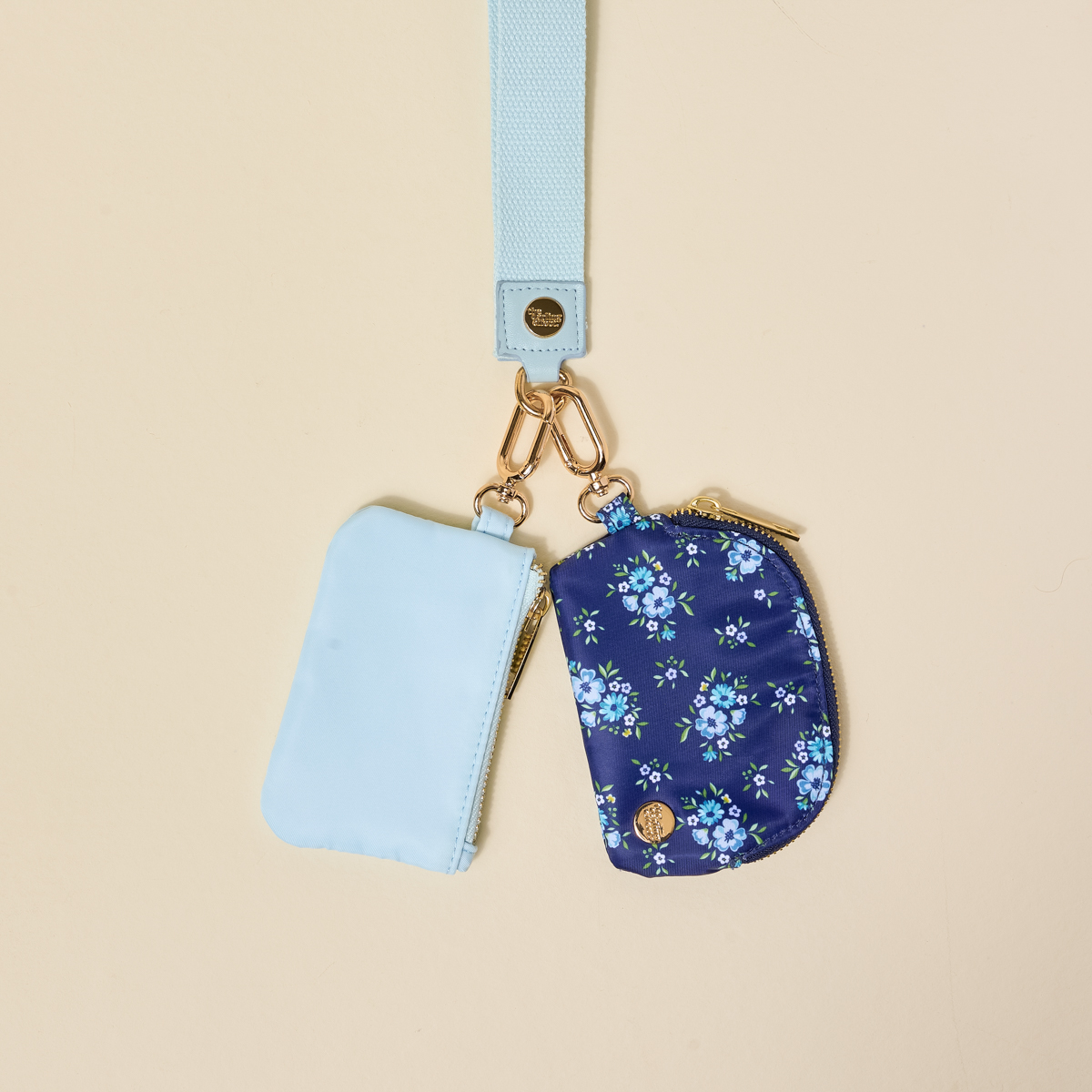 Picture of Dynamic Duo Pouch Wristlet-Endless Daydream Navy