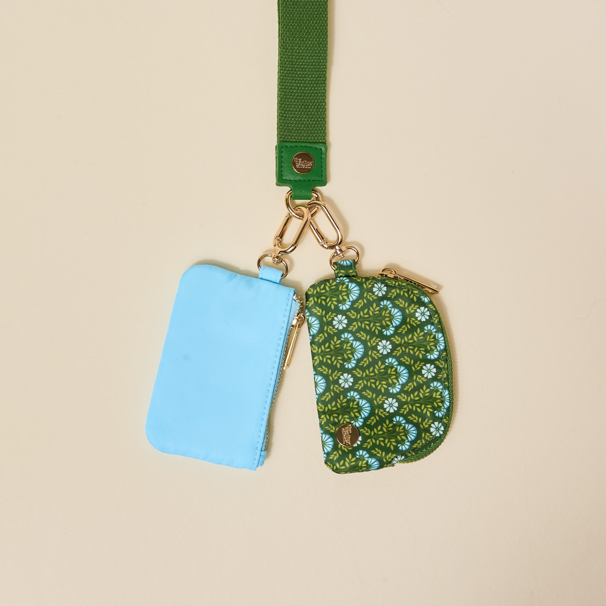 Picture of Dynamic Duo Pouch Wristlet-Everbloom Forest Green