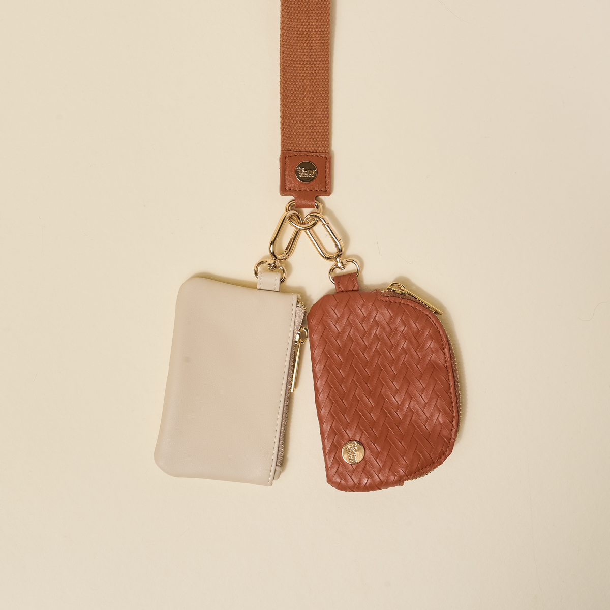 Picture of Dynamic Duo Pouch Luxe Wristlet-Brown