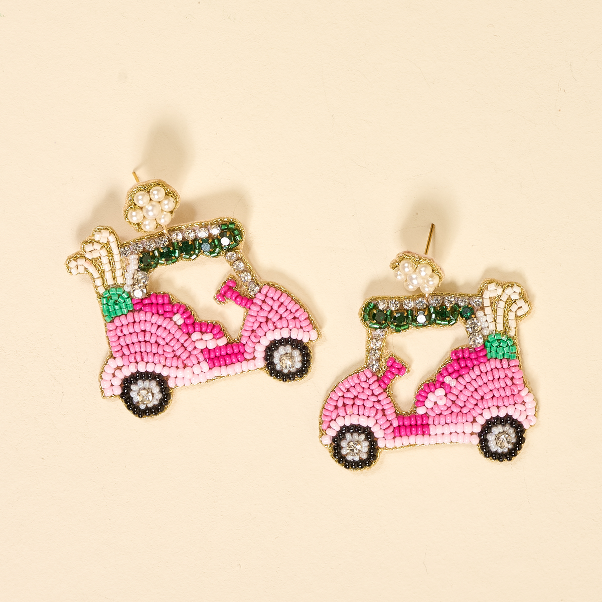 Picture of Beaded Earrings-Golf Cart