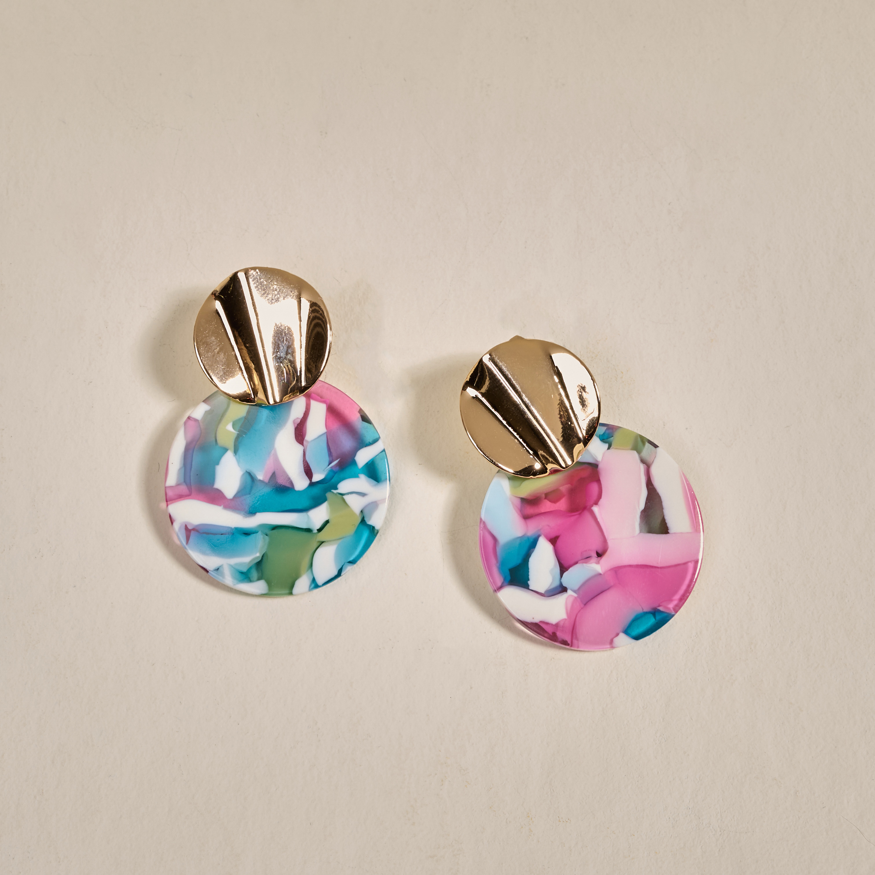 Picture of Marble Muse Earrings-Aurora