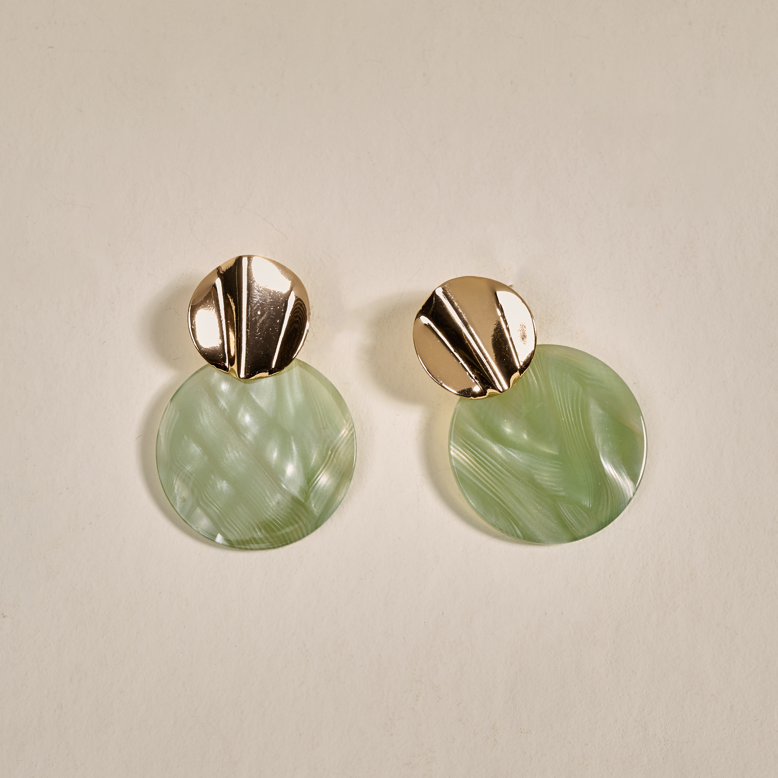 Picture of Marble Muse Earrings-Sage Serenity