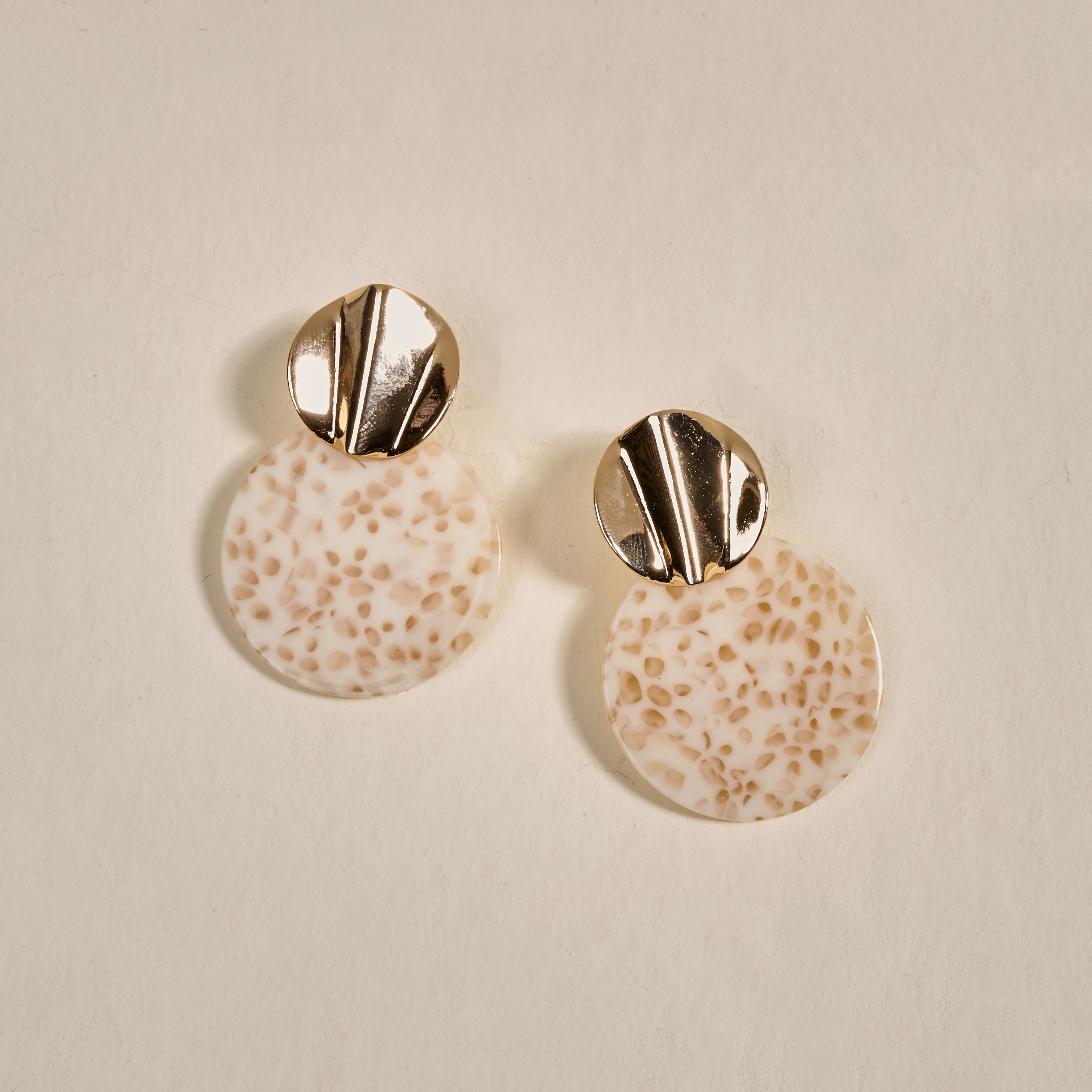 Picture of Marble Muse Earrings-Toffee Glow