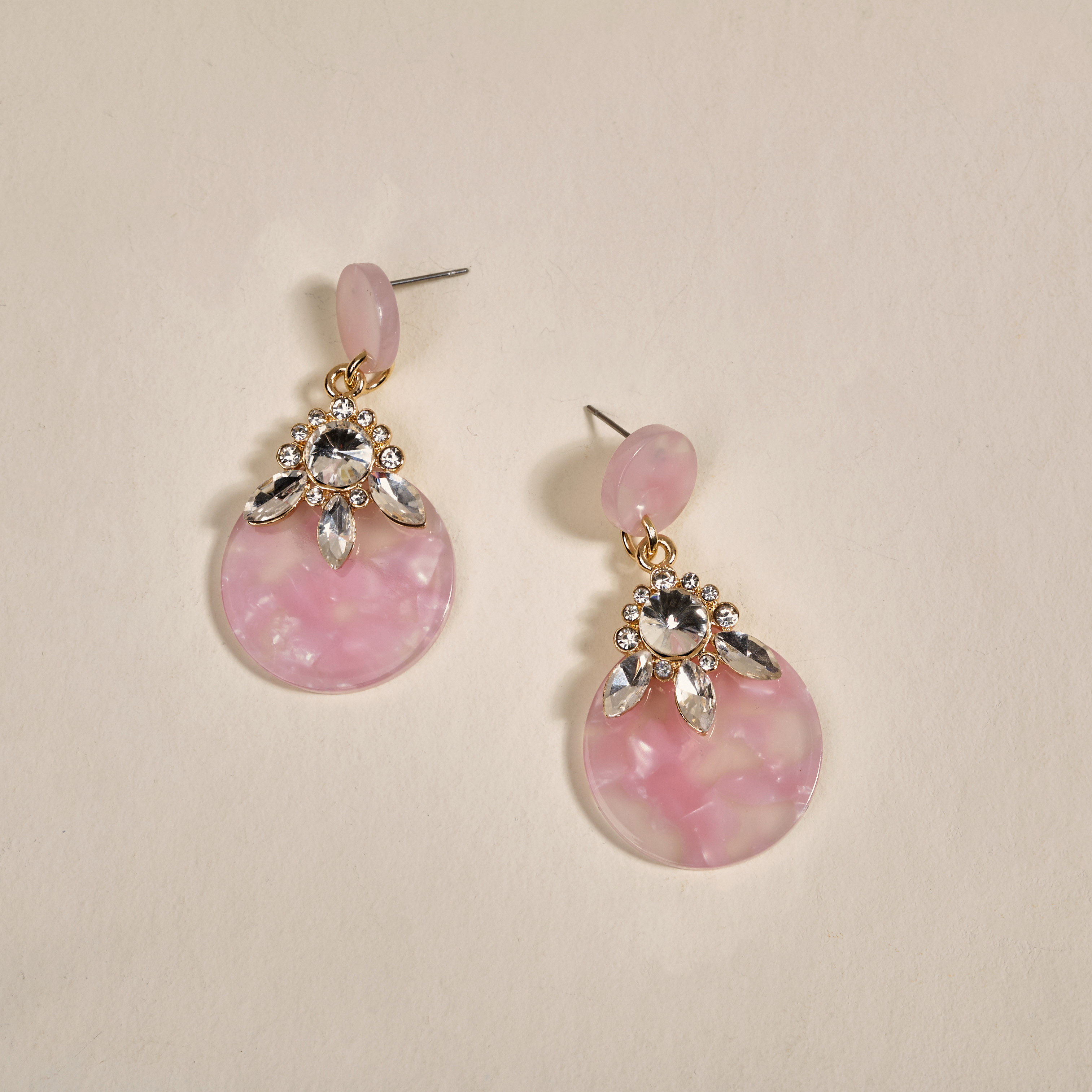 Picture of Show Stopper Earrings-Rosé Radiance