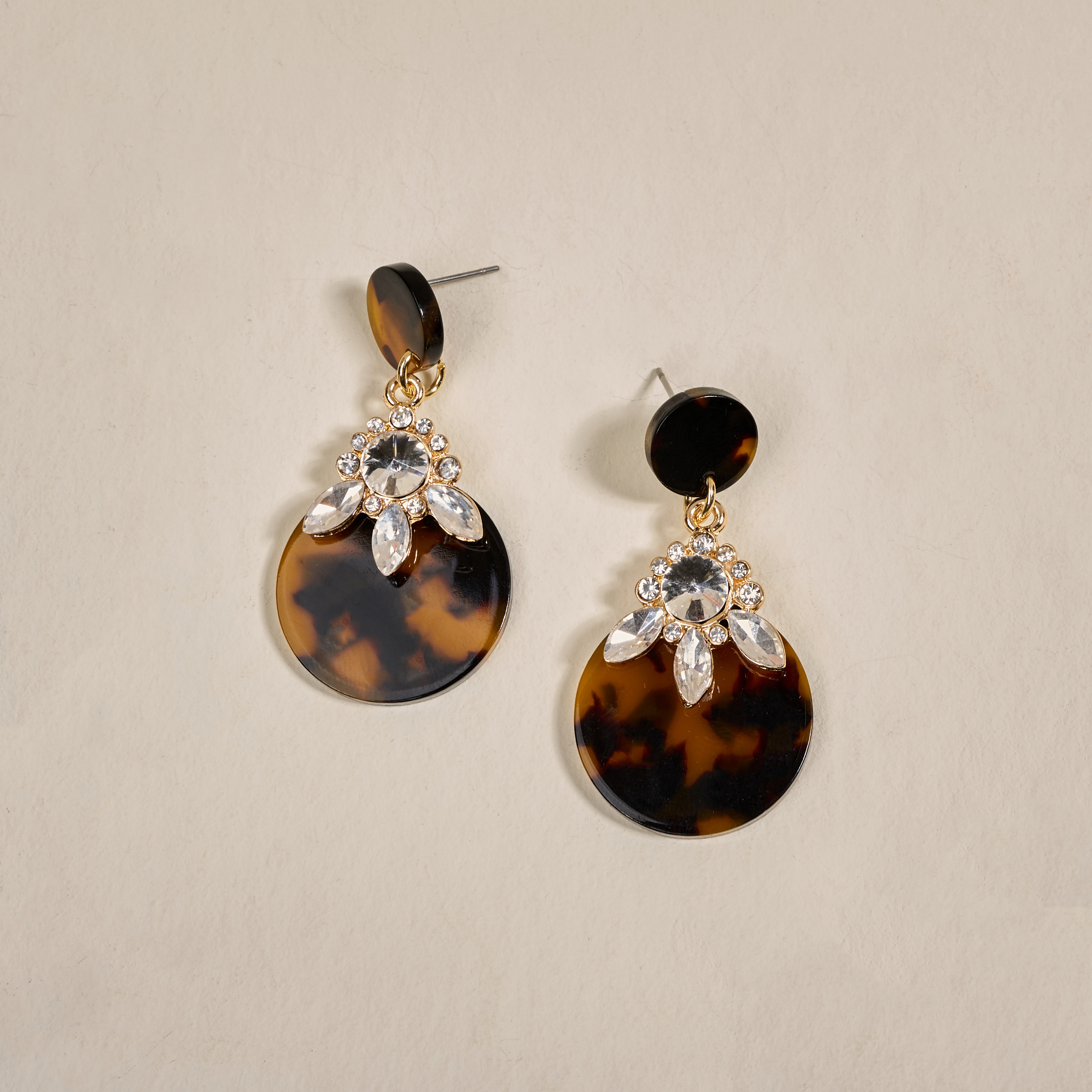 Picture of Show Stopper Earrings-Totally Tortoise