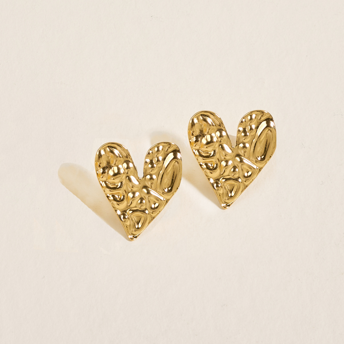 Picture of Standout Earrings-Hammered Heart