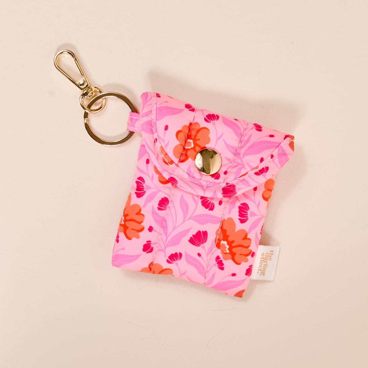 Picture of Puffy Earbud Case-Poppin' Petals Hot Pink