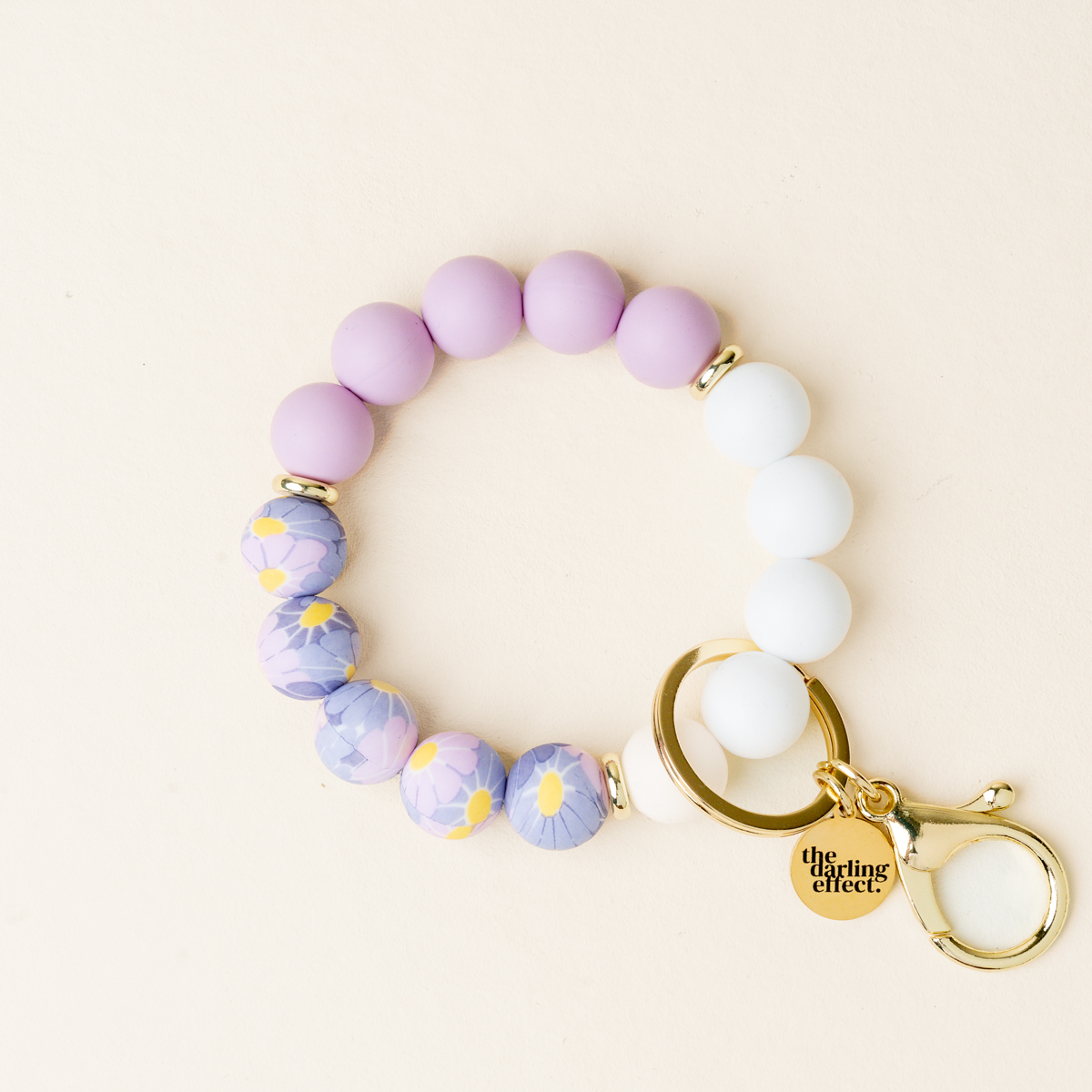 Picture of Hands-Free Keychain Wristlet-Lilac Bloom