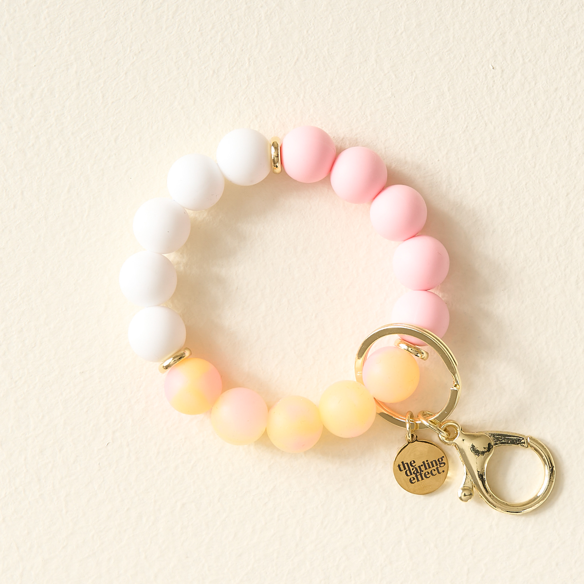 Picture of Hands-Free Keychain Wristlet-Pink Lemonade