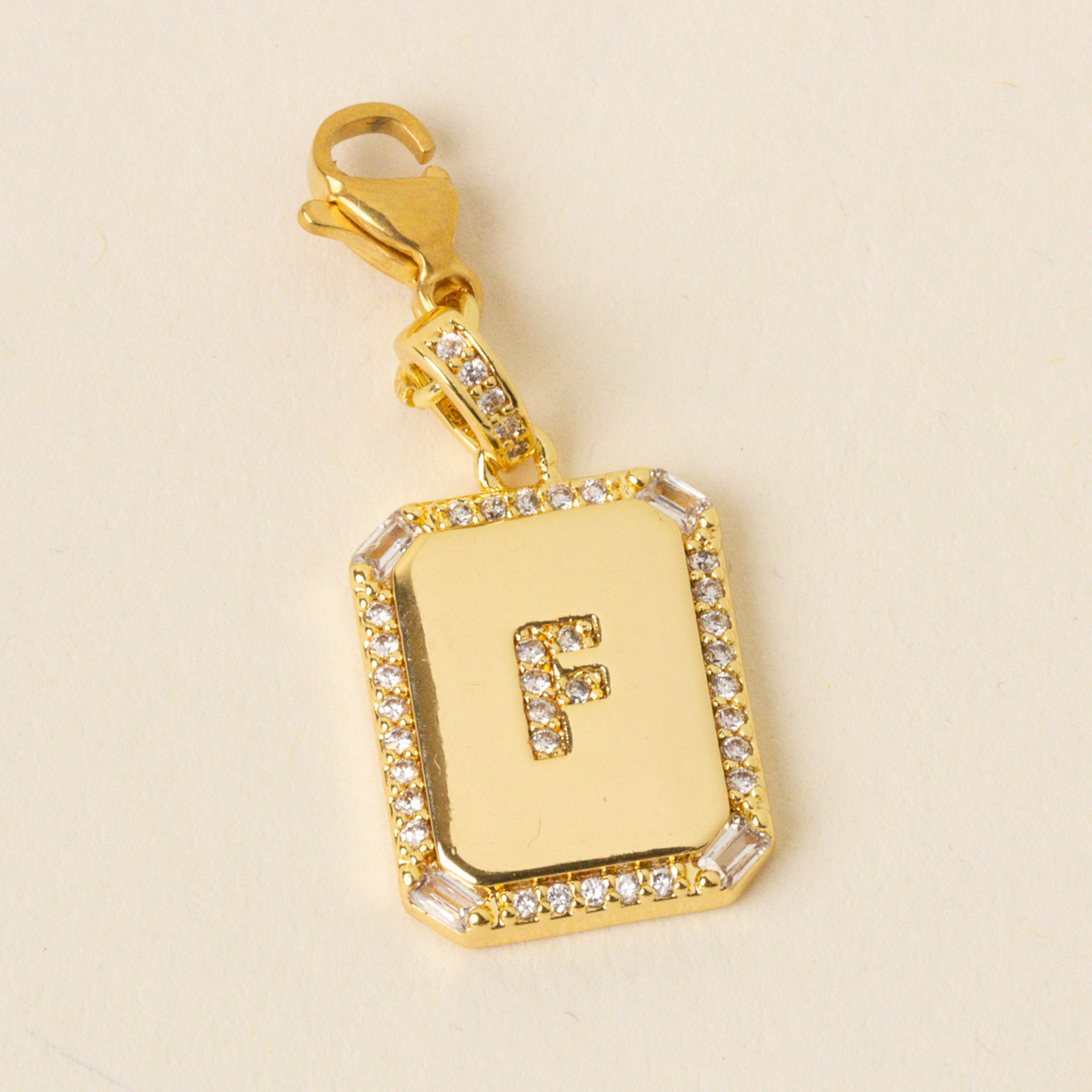 Picture of Jewelry Charm Initial Letter Gold-F