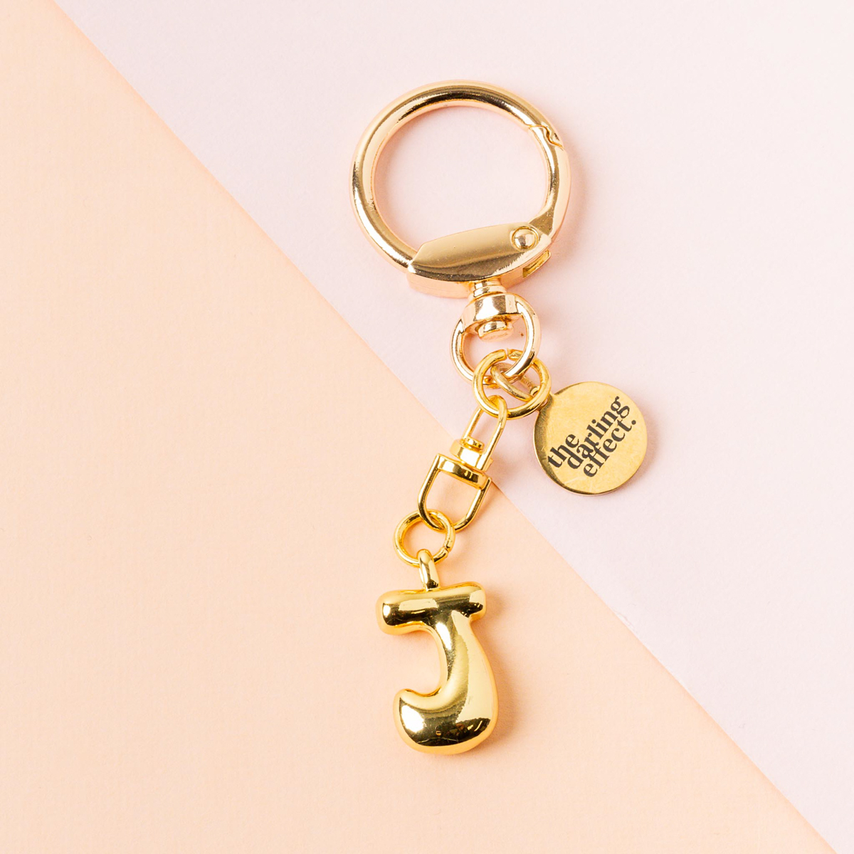 Picture of Bubble Letter Keychain Bag Charm-J