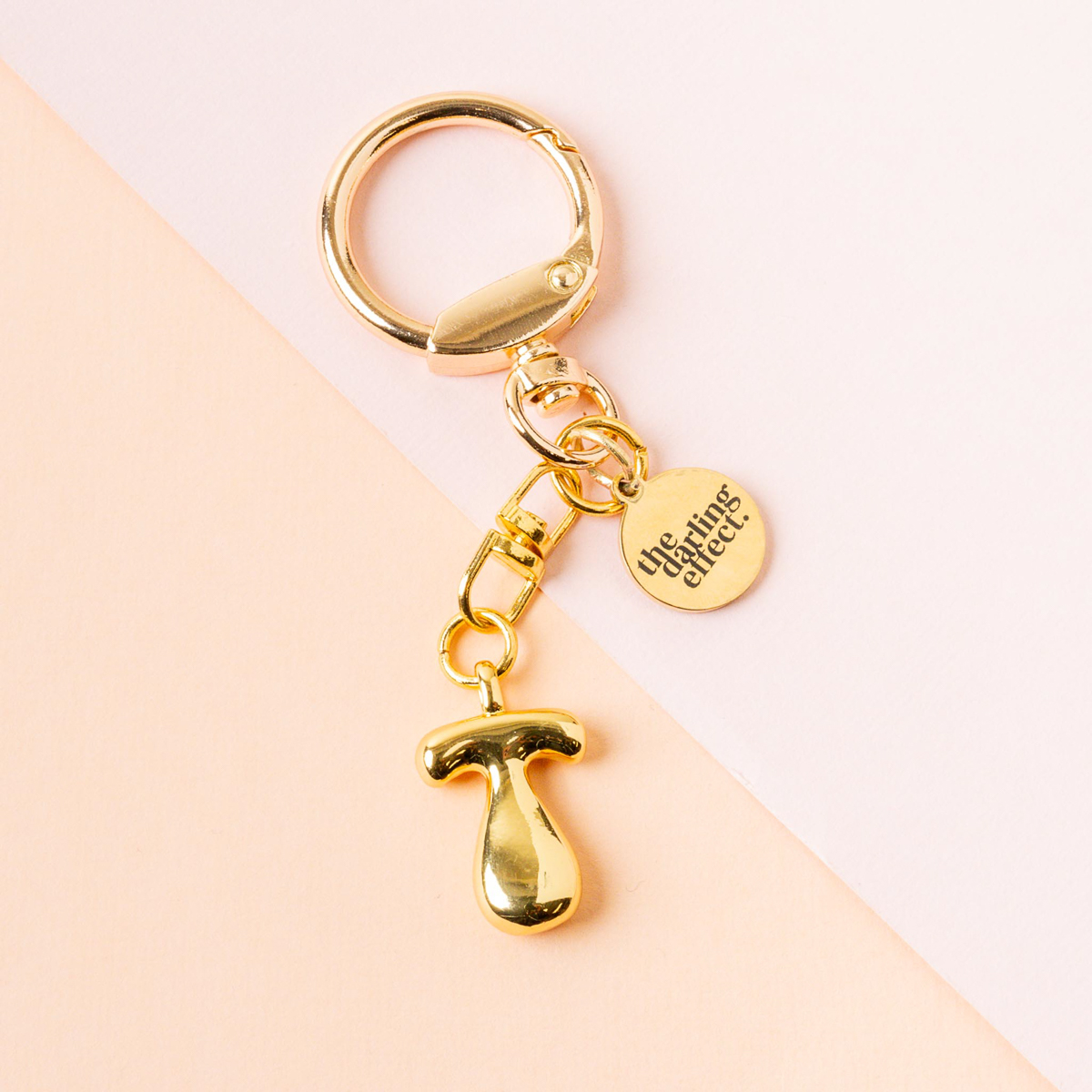 Picture of Bubble Letter Keychain Bag Charm-T