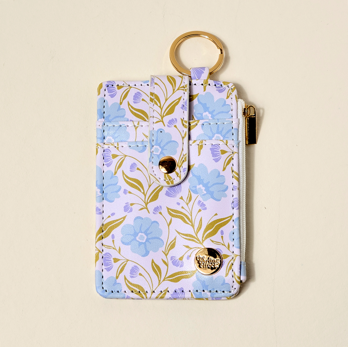 Picture of Keychain Wallet-Poppin' Petals Aqua