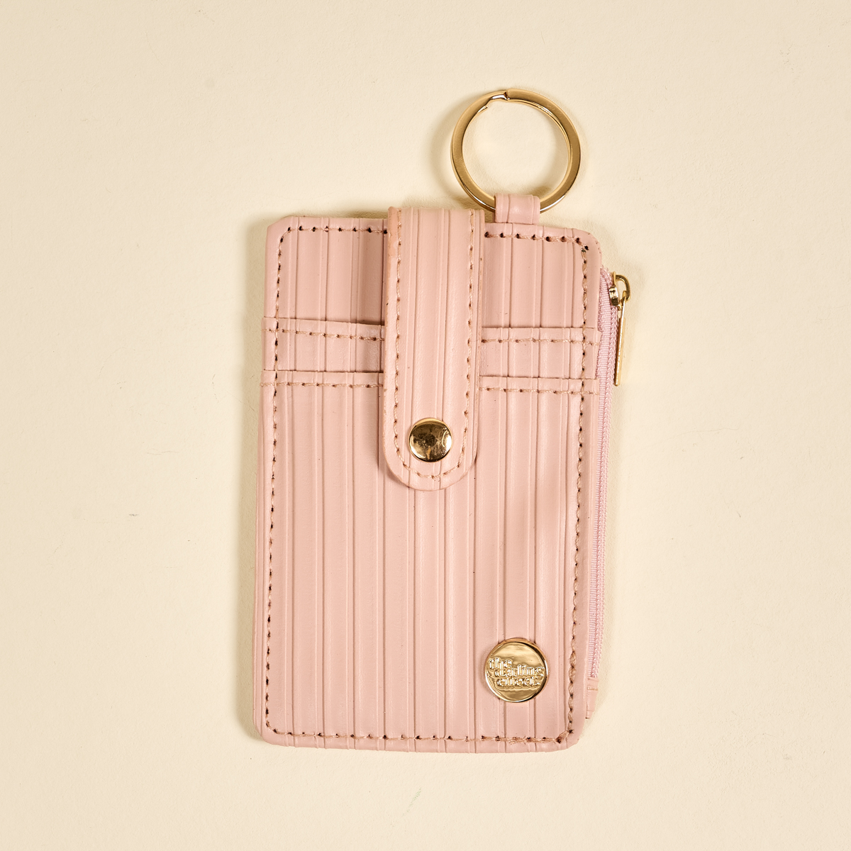 Picture of Ripple Ridge Keychain Wallet-Blush