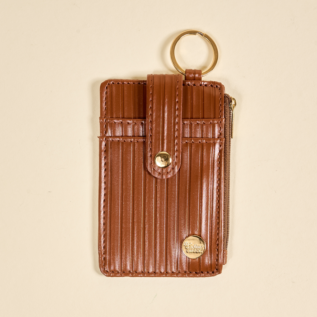 Picture of Ripple Ridge Keychain Wallet-Cognac