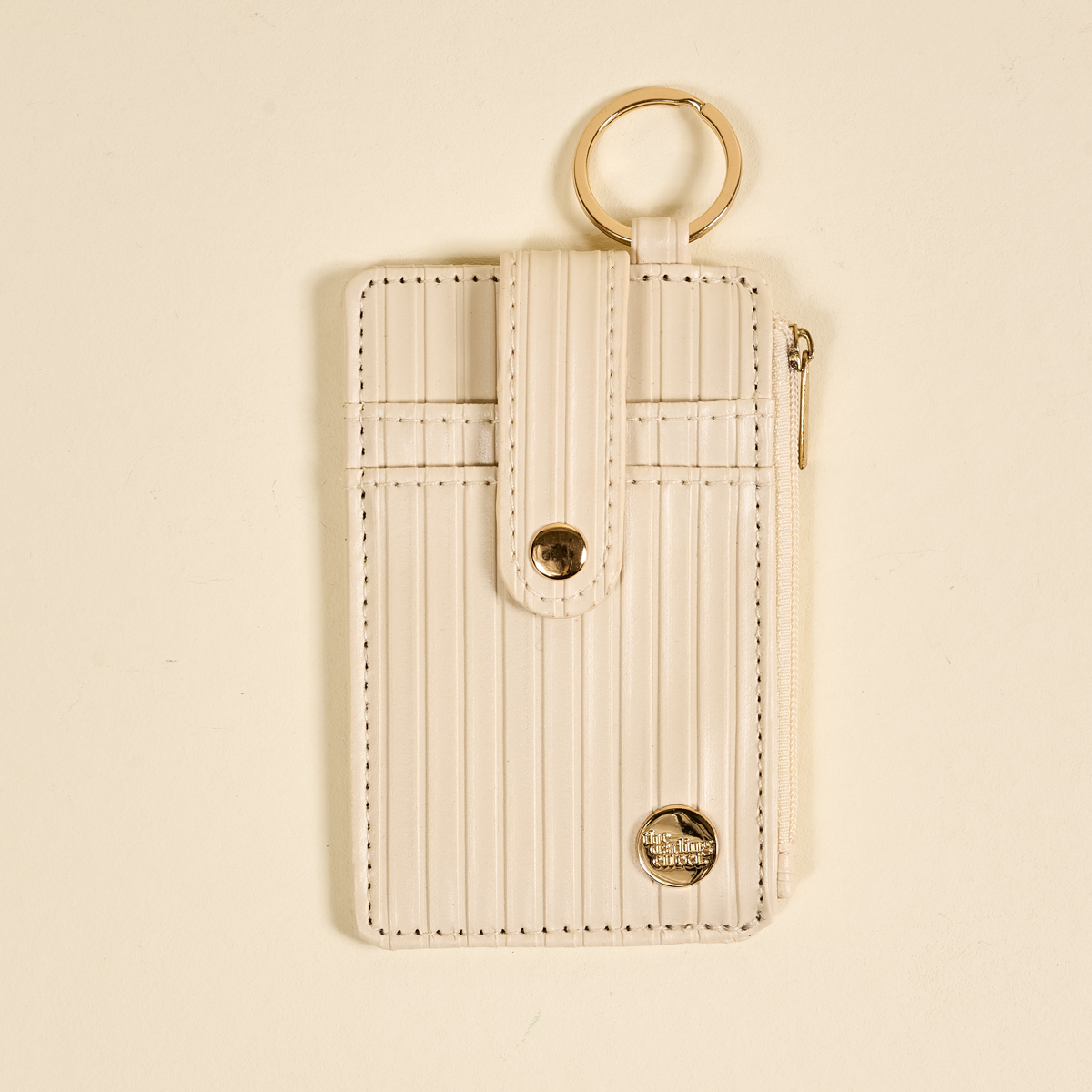 Picture of Ripple Ridge Keychain Wallet-Oat